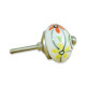 Red And Yellow Flower Ceramic Knob For  Drawer, Dresser, Cabinet, Wardrobe, Cupboard and almirah. ( Set Of 5 )