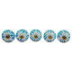 Hand Painted Blue Flower Ceramic knobs For -Kitchen Cupboard ,Furniture Home Decor, Cabinet - Drawer - Cabinet pulls - Door knobs. (Set Of 5). Hand Painted Blue Flower Ceramic knobs For -Kitchen Cupboard ,Furniture Home Decor, Cabinet - Drawer - Cabinet pulls - Door knobs. (Set Of 5).