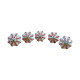 Ceramic Knobs - Designer Red - Decorative Drawer Pulls for Kitchen Cupboards Set of 5