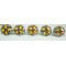 White & Colorful Flower Design Ceramic Door Knob - For Drawer Kitchen Cabinet Hardware Door Handle Pulls Decorative Dresser Premium Elegance - Pack Of 5