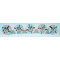 Ceramic Knobs - White With Red & Blue Deign - Decorative Kitchen and Dresser Handles - Set Of 5 Pack