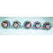 Ceramic Knobs - Multi Colour  Design - For Kitchen Cabinet Hardware Door Decorative Dresser Pulls - Set Of 5