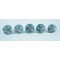 Grey & White Polka Dot Design Ceramic Drawer Knobs - For Kitchen Cabinet Hardware Door Handle Pulls Decorative Dresser - Pack Of 5