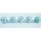 White & Blue Flower Design Ceramic Drawer Knobs - For Kitchen Cabinet Hardware Door Handle Pulls Decorative Dresser - Pack Of 8