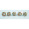 Ceramic Knobs - Multicolor Leaf Design - For Decorative Kitchen and Dresser Handles - Set Of 5  Pack