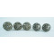 White & Brown Flower Design Ceramic Drawer Knobs - For Kitchen Cabinet Hardware Door Handle Pulls Decorative Dresser - Pack Of 5