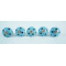 Ceramic Knobs - Blue Black Polka Dotted - Kitchen Cabinet Hardware Door Decorative Dresser Pulls - Set Of 5 Pack
