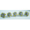 Ceramic Knobs - White With Yellow Flower Design - For Drawer Kitchen Cabinet Hardware Door Pulls Decorative Dresser Premium Elegance - 5 Pack