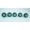 Ceramic knobs - Green Flower & Black Leaf - For Decorative Kitchen and Dresser Handles - 5 Pack