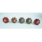 Multicolor Flower Design Ceramic Drawer Knobs - For Kitchen Cabinet Hardware Door Handle Pulls Decorative Dresser - Pack Of 5