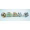 Multicolor Flower Design Ceramic Drawer Knobs - For Kitchen Cabinet Hardware Door Handle Pulls Decorative Dresser - Pack Of 5