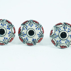 Off White colorful Flower Design Ceramic Knobs - For Drawer Kitchen Cabinet Hardware Door Pulls Decorative Dresser Premium Elegance - Pack Of 5 Off White colorful Flower Design Ceramic Knobs - For Drawer Kitchen Cabinet Hardware Door Pulls Decorative Dresser Premium Elegance - Pack Of 5