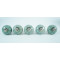 Ceramic Knobs - Sea Green White Dotted Knobs For- Kitchen Cupboard ,Furniture Home Decor,  Cabinet - Drawer - Cabinet pulls - Door knobs. (Set Of 5.)