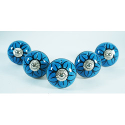 Black Leaf Pattern  Ceramic Knobs - Vintage Decorative Knobs - For  Kitchen Cupboard ,Furniture Home Decor,  Cabinet - Drawer - Cabinet pulls - Door knobs. (Set Of 5.)  Black Leaf Pattern  Ceramic Knobs - Vintage Decorative Knobs - For  Kitchen Cupboard ,Furniture Home Decor,  Cabinet - Drawer - Cabinet pulls - Door knobs. (Set Of 5.)