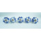Ceramic knobs - Blue Leaf & Flower Design - For Farmhouse, Home, Office, Garage, Room, Bathroom, Kitchen, Bedroom and Entryway - 5 Pack