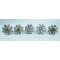 Ceramic Knobs - Green Leaf & Dot Design - For Drawer Kitchen Cabinet Hardware Door Pulls Decorative Dresser Premium Elegance - 5 Pack