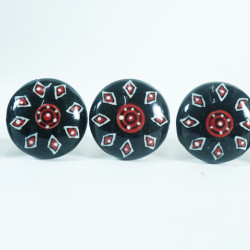 Malaikah Ceramic Knobs For- Vintage Decorative Knobs - For  Kitchen Cupboard ,Furniture Home Decor,  Cabinet - Drawer - Cabinet pulls - Door knobs. (Set Of 5.)