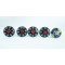 Malaikah Ceramic Knobs For- Vintage Decorative Knobs - For  Kitchen Cupboard ,Furniture Home Decor,  Cabinet - Drawer - Cabinet pulls - Door knobs. (Set Of 5.)