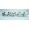 Ceramic Knobs - White & Black Design - For Farmhouse, Home, Office, Garage, Room, Bathroom, Kitchen, Bedroom - Set Of 5 Pack