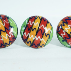 Ancient Vintage  Ceramic knobs. For  Kitchen- Cupboard -Furniture -Home Décor-  Cabinet - Drawer - Cabinet pulls - Door knobs. (Set Of 5.)