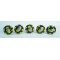 Ceramic Knobs - Green & Braun Design - Kitchen Cabinet Hardware Door Decorative Dresser Pulls - Set Of 5 Pack