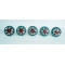 Ceramic Knobs Multicolor Vintage Looking Dots, For-   Kitchen Cupboard ,Furniture Home Décor,  Cabinet - Drawer (Set Of 5)