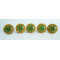 Mustard Floral Ceramic Knobs For-Bookcase, Drawers, Cabinet Drawers, Closet Drawers, Dresser Drawers, Kitchen Drawers, Cabinets, and Others.(Set Of 5) 