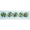 Ceramic Knobs - Green Leaf, Broun Flower Design - For Kitchen Cabinet Hardware Door Decorative Dresser Pulls - Set Of 5 Pack