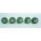 Green & Black Line Design Ceramic Drawer Knobs - For Kitchen Cabinet Hardware Door Handle Pulls Decorative Dresser - Pack Of 5