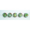 Ceramic Knobs -Ornate Green Emboss Ceramic For- Cabinet-,Drawer-Chest-Bin-Dresser-Cupboard -Wardrobe etc. ( Set of 5)