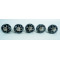 Ceramic Knobs - Black & White Flower Design - For Decorative Kitchen and Dresser Handles - Set Of 5 Pack
