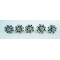 Ceramic Knobs - Black Flower & Leaf Design - For Kitchen Cabinet Hardware Door Decorative Dresser Pulls - Set Of 5 Pack