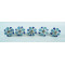 Ceramic Knobs - Dark Blue & Blue Flower Design - For Decorative Kitchen and Dresser Handles - Set Of 5 Pack