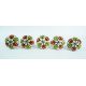 Off White & colorful Leaf Design Ceramic Drawer Knobs - For Kitchen Cabinet Hardware Door Handle Pulls Decorative Dresser - Pack Of 5 Off White & colorful Leaf Design Ceramic Drawer Knobs - For Kitchen Cabinet Hardware Door Handle Pulls Decorative Dresser - Pack Of 5