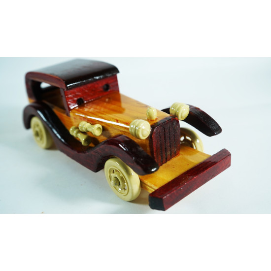 Wooden Old Classic Vintage Car for Home Décor, Kids Play, Home Décor Show Piece, Wooden Car Toy, Vintage Classic Car Toy ( 1 )