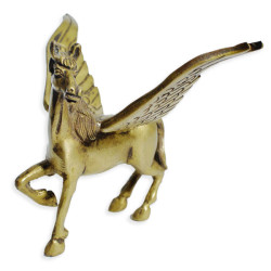 100% Brass Golden Flying Angel Horse With Wings Animal Feng Shui Decorative Home Office Showpiece Figurine.