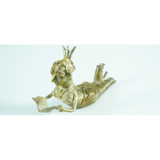 Brass Metal Women Reading Book Decorative Sculptures Brass Statue Home Decor | Decorative Showpiece 100% Original