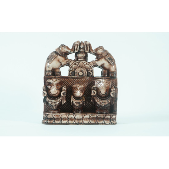 NOVELIKA- Real Handmade Stone Idol of Lord Jagannathan- Balarama & Subhadra Brown Color Statue ( Set of 1 ) NOVELIKA- Real Handmade Stone Idol of Lord Jagannathan- Balarama & Subhadra Brown Color Statue ( Set of 1 )