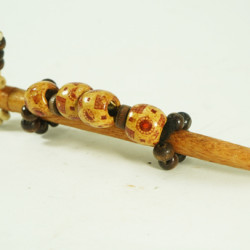 Wood Bun Stick Designer wood Juda stick for Women & Girls Juda & Bun Pin Set (Pack of 5)