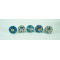 Blue & White Flower Design Ceramic Drawer Knobs - For Kitchen Cabinet Hardware Door Handle Pulls Decorative Dresser - Pack Of 5