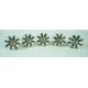 Ceramic Knobs -  Black Leaf Design - For  Farmhouse, Home, Office, Garage, Room, Bathroom, Kitchen, Bedroom - Set Of 5 Pack
