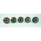 Green, Red ,Blue Blocks With White Dotted -Ceramic knobs. For  Kitchen Cupboard ,Furniture Home Décor,  Cabinet - Drawer - Cabinet pulls - Door knobs. (Set Of 5.)