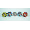 Multicolor Design Ceramic Drawer Knobs - For Kitchen Cabinet Hardware Door Handle Pulls Decorative Dresser - Pack Of 5
