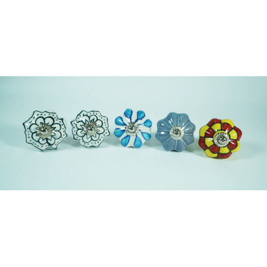 Maison Belle Ceramic Door Knobs - Kitchen Cupboard ,Furniture Home Décor, Cabinet - Drawer - Cabinet pulls - Door knobs. (Set Of 5.) Maison Belle Ceramic Door Knobs - Kitchen Cupboard ,Furniture Home Décor, Cabinet - Drawer - Cabinet pulls - Door knobs. (Set Of 5.)