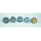 Multicolor Flower Design - Ceramic Knobs - Hardware Door Decorative Dresser Pulls Luxurious Crafted by Hand - Set Of 5