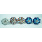 Multicolor Flower Design - Ceramic Knobs - Drawer Pull Handles Round Floral Kitchen Drawer - Set Of 5 Pack