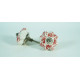 White & Red Leaf Design Ceramic Knob - For Bathroom Kitchen Cabinet Hardware Door Pulls Decorative Dresser - Pack Of 5 White & Red Leaf Design Ceramic Knob - For Bathroom Kitchen Cabinet Hardware Door Pulls Decorative Dresser - Pack Of 5