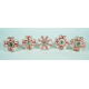White & Red Leaf Design Ceramic Knob - For Bathroom Kitchen Cabinet Hardware Door Pulls Decorative Dresser - Pack Of 5 White & Red Leaf Design Ceramic Knob - For Bathroom Kitchen Cabinet Hardware Door Pulls Decorative Dresser - Pack Of 5