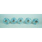White & sky Blue Flower Design Drawer Ceramic Knob - For Kitchen Cabinet Hardware Door Pulls Decorative Dresser - Pack Of 5