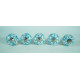 White & sky Blue Flower Design Drawer Ceramic Knob - For Kitchen Cabinet Hardware Door Pulls Decorative Dresser - Pack Of 5 White & sky Blue Flower Design Drawer Ceramic Knob - For Kitchen Cabinet Hardware Door Pulls Decorative Dresser - Pack Of 5